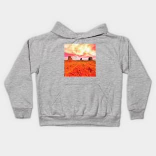 Monument Valley, or a view on Mars, red planet views Kids Hoodie